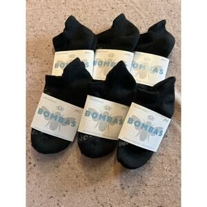 Bombas Black Ankle Socks Small (4.5-7) Six Pair Lot